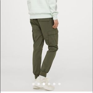 H&M green cargo joggers